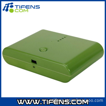 12000mA Rectangular Dual Interface 4LED Portable Charger Power for Mobile Phone/MP3/PSP Green